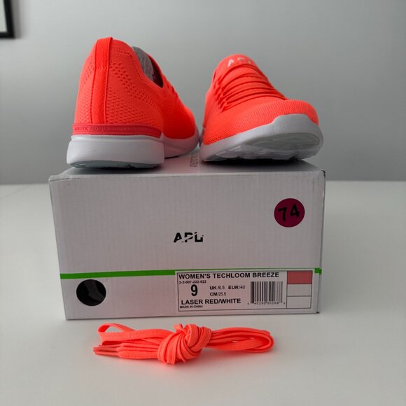 APL Women's TechLoom Breeze Sneakers in Laser Red NWB, Size 9 - Picture 5 of 17